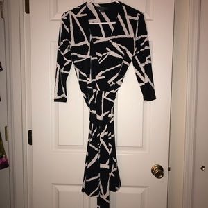 Ralph Lauren black & white wrap dress.